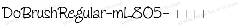 DoBrushRegular-mL805字体转换