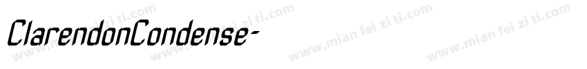 ClarendonCondense字体转换