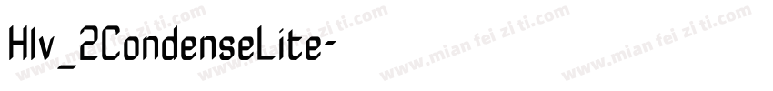 Hlv_2CondenseLite字体转换