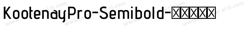 KootenayPro-Semibold字体转换