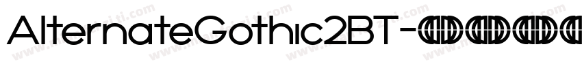 AIternateGothic2BT字体转换