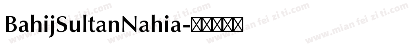 BahijSultanNahia字体转换