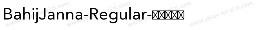 BahijJanna-Regular字体转换