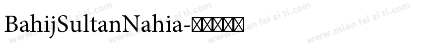 BahijSultanNahia字体转换