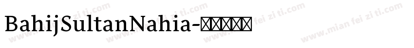 BahijSultanNahia字体转换