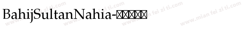 BahijSultanNahia字体转换