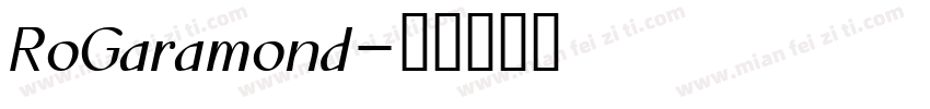 RoGaramond字体转换