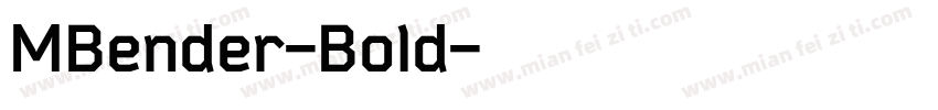 MBender-Bold字体转换