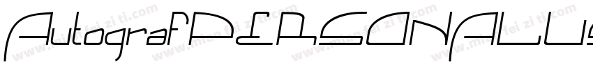 AutografPERSONALUSE字体转换