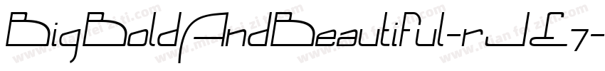 BigBoldAndBeautiful-rJE7字体转换