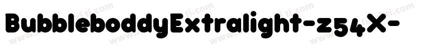 BubbleboddyExtralight-z54X字体转换