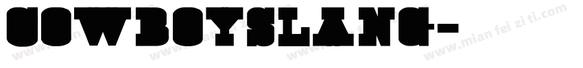Cowboyslang字体转换