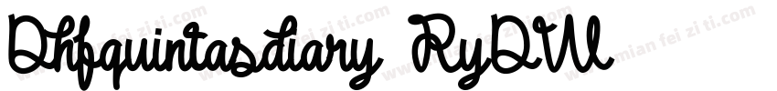Dhfquintasdiary-RyDW字体转换