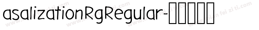 asalizationRgRegular字体转换