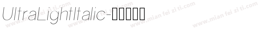 UltraLightItalic字体转换