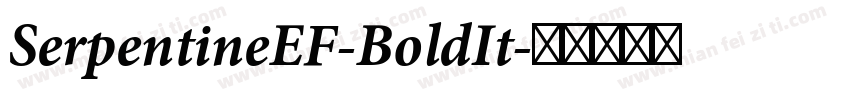 SerpentineEF-BoldIt字体转换