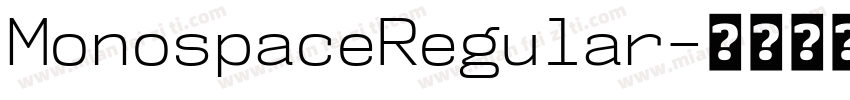 MonospaceRegular字体转换