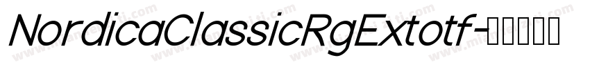 NordicaClassicRgExtotf字体转换