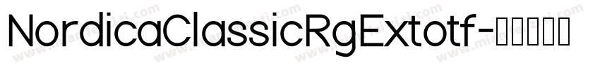 NordicaClassicRgExtotf字体转换
