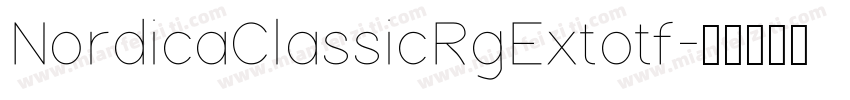NordicaClassicRgExtotf字体转换