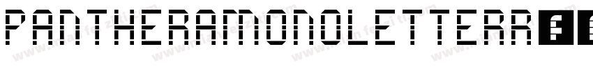 PANTHERAMONOLETTERRegular字体转换