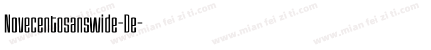 Novecentosanswide-De字体转换