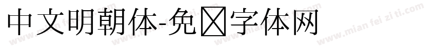 中文明朝体字体转换