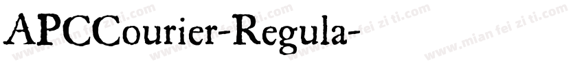APCCourier-Regula字体转换