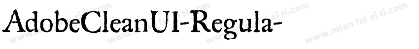 AdobeCleanUI-Regula字体转换