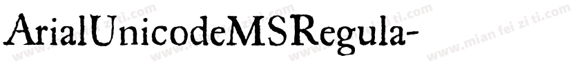ArialUnicodeMSRegula字体转换