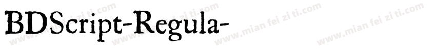 BDScript-Regula字体转换