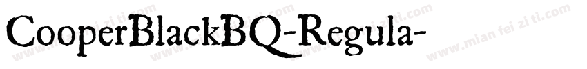 CooperBlackBQ-Regula字体转换