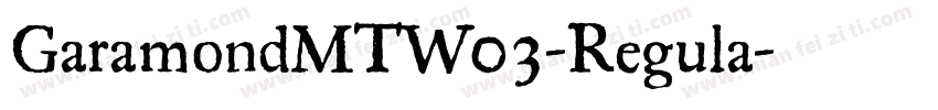 GaramondMTW03-Regula字体转换