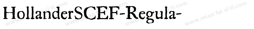 HollanderSCEF-Regula字体转换