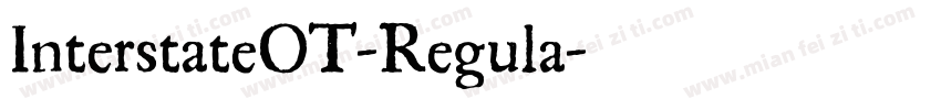 InterstateOT-Regula字体转换