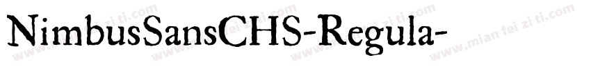 NimbusSansCHS-Regula字体转换