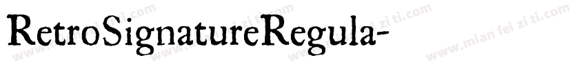 RetroSignatureRegula字体转换