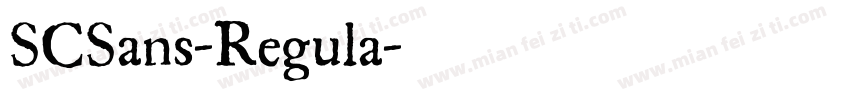 SCSans-Regula字体转换