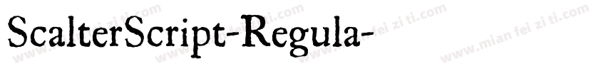 ScalterScript-Regula字体转换