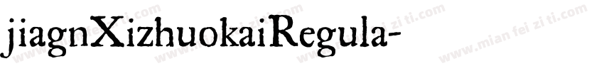 jiagnXizhuokaiRegula字体转换