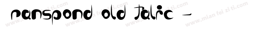 TranspondBoldItalicW字体转换