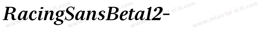 RacingSansBeta12字体转换