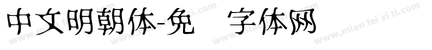 中文明朝体字体转换
