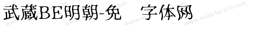 武蔵BE明朝字体转换