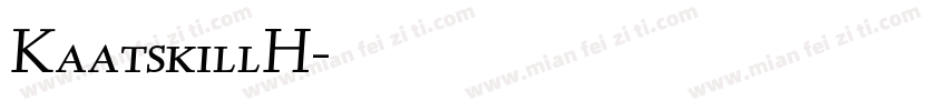 KaatskillH字体转换