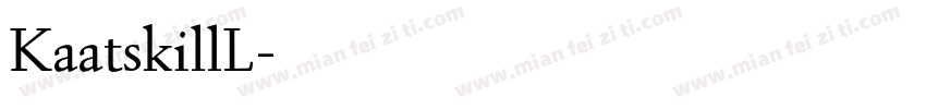KaatskillL字体转换