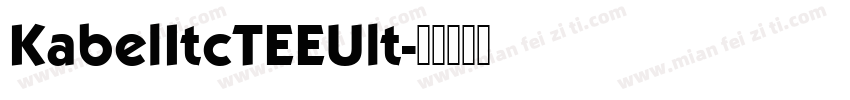 KabelItcTEEUlt字体转换