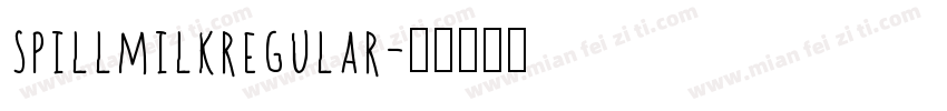 SpillMilkRegular字体转换