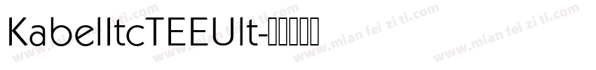 KabelItcTEEUlt字体转换