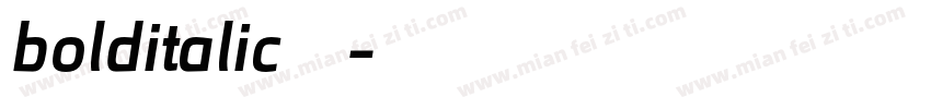bolditalic字体字体转换